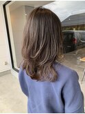大人可愛い大人美人くすみカラーアッシュグレーベージュ