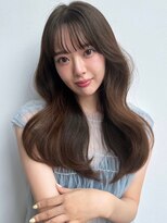 ユーフォリア 銀座(Euphoria)&nbsp;ヨシンモリ　顔周りカット　シースルーバング　ダークブラウン