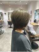 大人くびれショート×オリーブベージュ