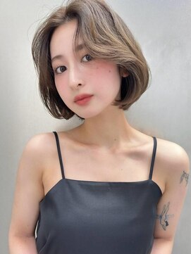 ソヨン 金山店(SOYON) イメチェン/外ハネボブ/ホワイトブロンド/ワイドバング_1