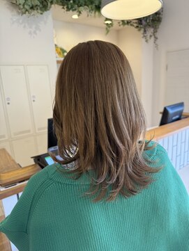 パプス ド コワフュール 小林店(Pap's de coiffeur) レイヤーカット/くびれヘアー/くすみベージュ/20代30代40代50代