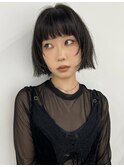 ミルクティーベージュダブルカラーインナーカラー韓国20代前髪