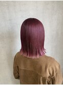 ペールピンク　チェリーレッド　ワインレッド　切りっぱなし
