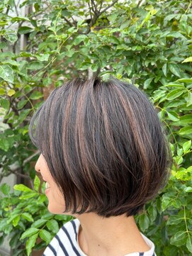 セットアップ 岡山北長瀬店(SET-UP) ハイライト／ミニボブ/前髪あり/デザインカラー