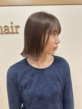 外ハネボブ　&  chiffon beige