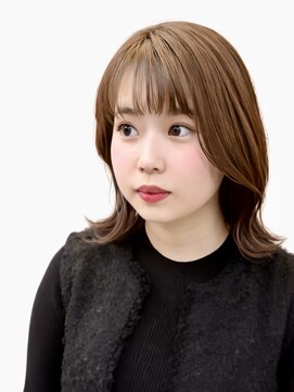 ウォーターリリー 川西店(Water Lily) 大人かわいい外ハネミディ×モカベージュ