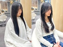 「ロングは残したい」×「パサつき・毛先の傷みが気になる」＝艶髪トリートメント×顔周りカット