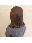 【&ONE 自由が丘】オレンジベージュ×切りっぱなしミディアム