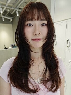 テクネ 天神大名(techne) 天神大名レイヤーカット大人レイヤーくびれヘアロング今泉