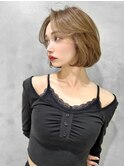 韓国ボブ 顔周り フェイスレイヤー タンバルモリ 重め 前髪なし 