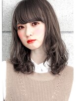 ☆グレージュ＆ 毛束感 ☆ 無造作小顔ひし形シルエットmedium ☆