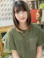 カバーヘア イヴ 戸頭店(COVER HAIR EVE)&nbsp;グラデーションカラー★個性的小顔セミディb戸頭20代30代40代!