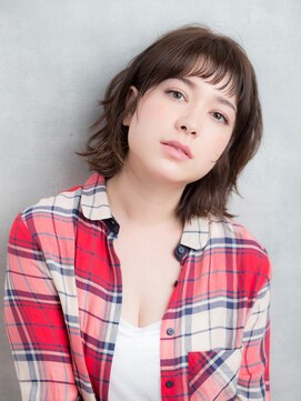 ノブヘアデザイン 杉田店(NOB hairdesign) 〈NOB杉田店〉耳掛けショートナチュラルボブシースルーバング