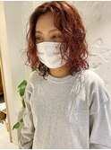 【三ツ井純】20代30代無造作パーマウルフパーマアレンジブラウン