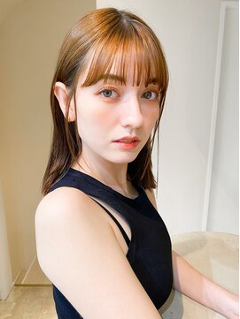 レア 表参道(L'ea) 黒髪クラゲヘアーオリーブグレー小顔ココアベージュ