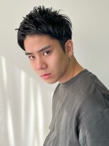 シスタ(SISTA)&nbsp;【SiSTA】田中黒髪束感ツーブロック刈り上げアップバング