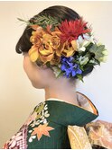 着物アップスタイル/和装セット/パーティーヘア/結婚式/日吉