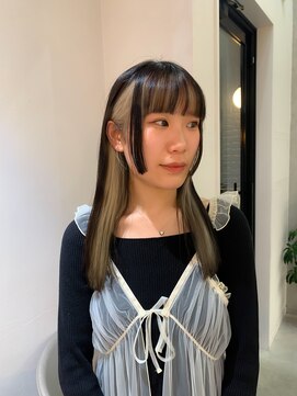 ロンドエニカ 大宮(Lond enika) ウルフ姫カット切りっぱなしボブエアリーロングピンクブラウン