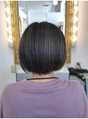 ショートボブ×シルバー