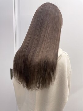 キング 枚方店(K!ng) ハイライトカラーミルクティーベージュケアブリーチダブルカラー