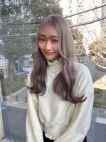 ダブル(W)&nbsp;韓国ロングレイヤー/ピンクアッシュ