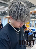 ルースト 渋谷店(ROOST)&nbsp;メッシュハイライト×ツイストスパイラルパーマ