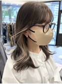 大人可愛い大人美人くすみカラーアッシュグレーベージュ