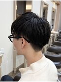 スパイキーショート/ブルーブラック/フェザーパーマ/杉田花乃