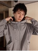 メンズボブウルフメンズミディアムレイヤーカットメンズウルフ