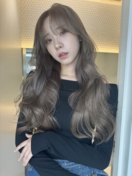 サンクマーケット 渋谷(cinq MARKET) 渋谷ミルクティーベージュハイトーンカラーヘーゼルベージュ前髪