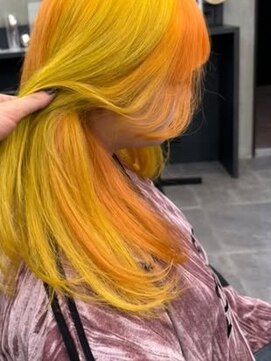 ナンバーウルス 名駅店(N° ulus) 【number ulus】ブリーチデザイン×オレンジイエロー