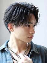 オーシャントーキョー サニー 原宿(OCEAN TOKYO Sunny)&nbsp;フェザーパーマセンターパートニュアンスパーマ韓国マッシュ黒髪