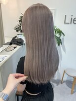 リアン(Lien)&nbsp;グレージュ/ホワイトシルバー/ブリーチダブルカラー/ロングヘア