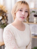 カバーヘア ブリス 大宮西口(COVER HAIR bliss)&nbsp;ホワイトブロンド/シースルーバング/小顔ショート/ダブルカラーg