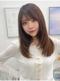 セミロングレイヤー/ミディアムレイヤー/モカブラウン3