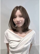アールサロン アネックス 名駅(Rr SALON ANNEX)&nbsp;ふんわりミディアムレイヤー×ミルクティーベージュ