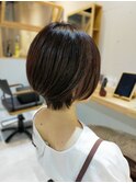 大人可愛い丸みショート
