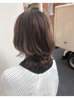 モルニ(MORNI)&nbsp;ショコラブラウン_マロンベージュ Aラインボブ かきあげ