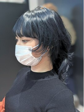 ジエクト 本店(The Ect) ウルフミディアム×くすみブルー×ネイビーブルー