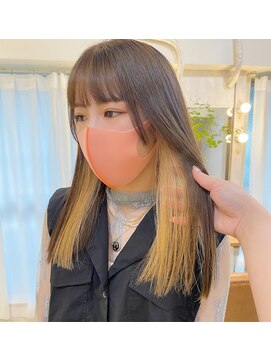 レンク(LENC) インナーカラー×ブリーチカラー