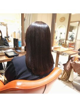 ネオリーブチノ 登戸店(Neolive cino) 髪質改善酸熱&超音波ハホニコTR ツヤツヤ 暗髪