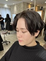 シェノン 西梅田(CHAINON)&nbsp;グレーベージュ/レイヤーロング/黒髪/前髪パーマ