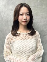 ロンド ストラーダ 心斎橋(Lond strada)&nbsp;韓国前髪顔周りロング×インナーグレージュ[心斎橋/髪質改善]