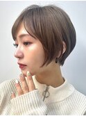 30代40代大人女性/前髪ありショートボブ/ショートヘア/髪質改善