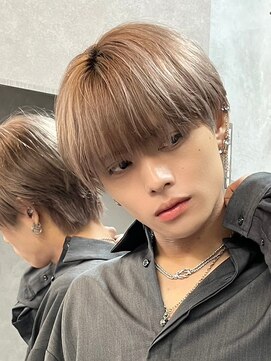 エルマーク 心斎橋(L-MARK) ダブルカラーブリーチケアブリーチミルクティーリタッチシルバー