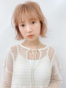 ロシェ 横浜店(loche) ウェットヘアデザインカラー×顔周りボブ×横浜