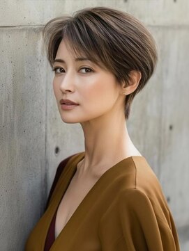 アルトリスト(Altruist Aging×HAIR&SPA) ☆イメチェンピンクベージュアンブレラカラー前髪クールショート