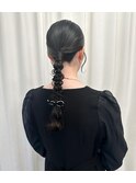 【博多美容室/坂本早苗】タイトアレンジ/編みおろし/ヘアセット