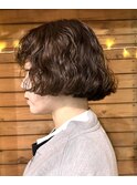 ボブパーマミニボブパーマフレンチボブ外国人風ボブワンカール