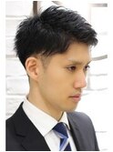 メンズビジネスショート理容室爽やか清潔感好印象眉毛カット